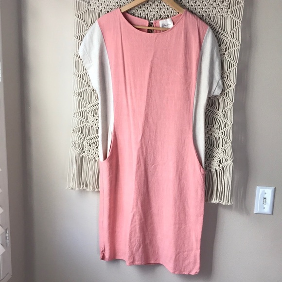 Ella Mara sz S cotton blend two tone dress - Picture 2 of 7